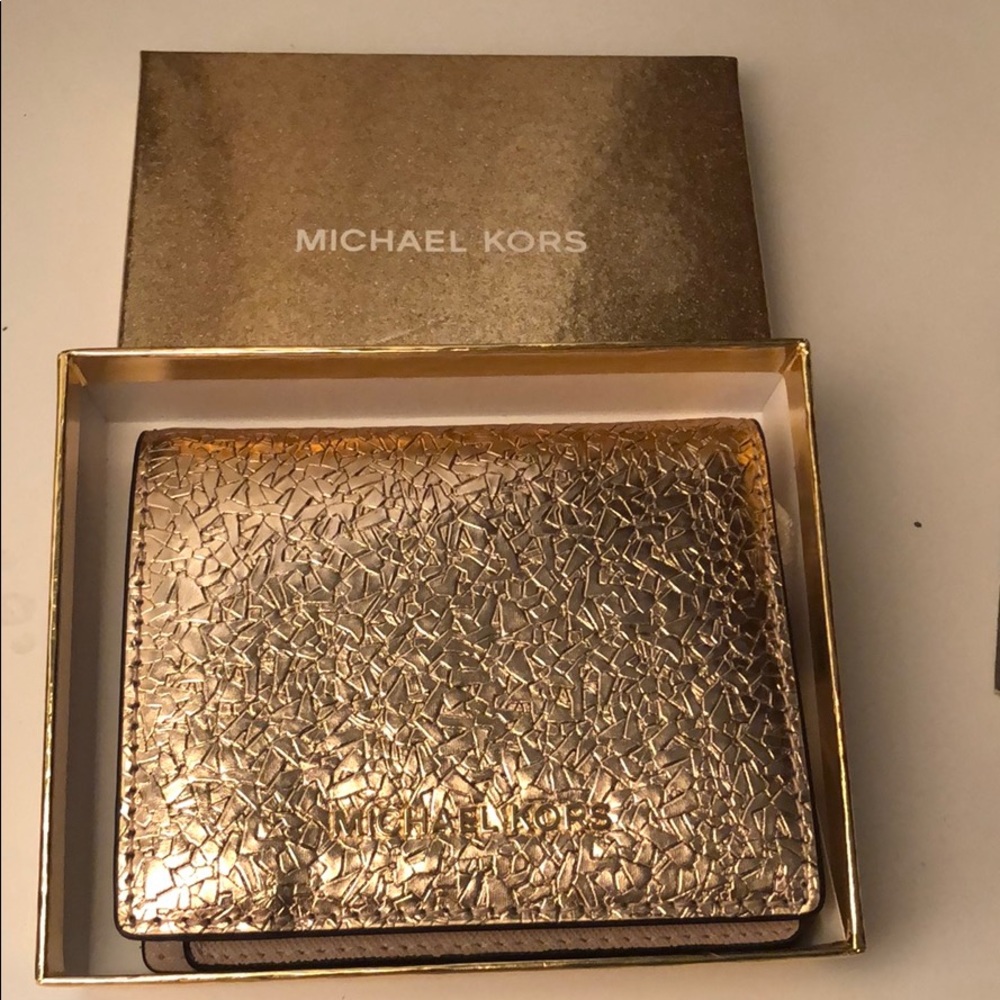 Gold Michael Kors wallet